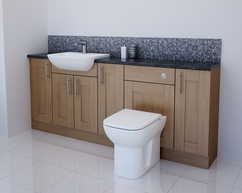 bathcabz - bathroom fitted furniture - Products - Solid Oak - 2000mm
